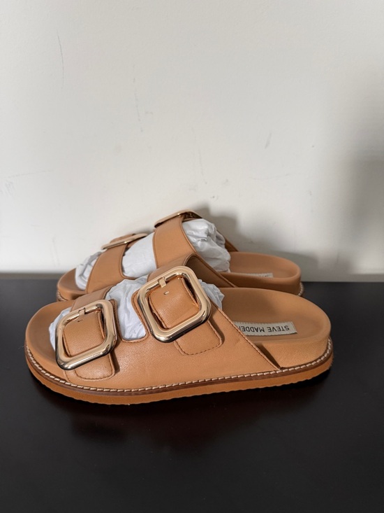 Steve Madden Shoes - Steve Madden Cape Cognac Leather Sandals